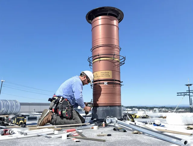 Installed chimney liner by Westchester Chimney Sweep in Westchester, FL