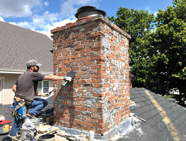 Completed chimney rebuild by Westchester Chimney Sweep in Westchester, FL