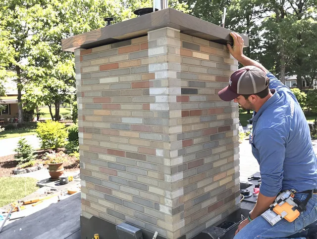 Westchester Chimney Sweep completing a modern chimney remodel in Westchester, FL