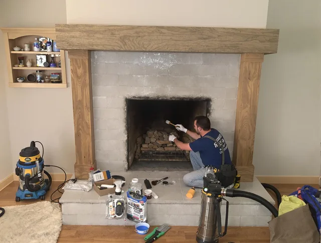Detailed creosote removal process by Westchester Chimney Sweep in Westchester, FL