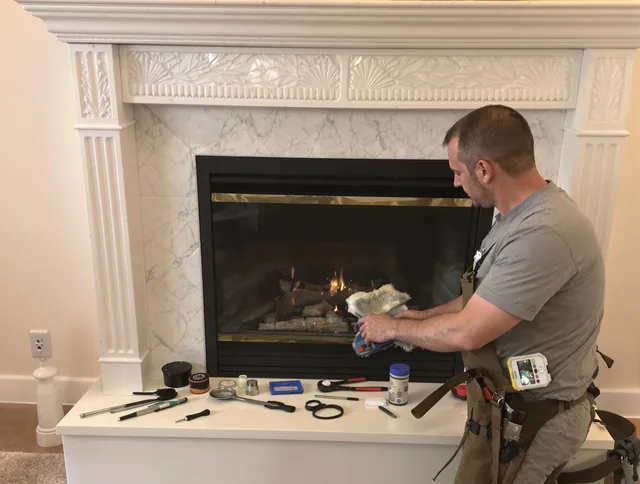 Westchester Chimney Sweep performing fireplace maintenance in Westchester, FL