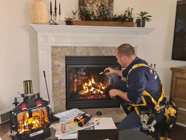 Safety-focused fireplace inspection by Westchester Chimney Sweep in Westchester, FL